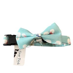 🐶Large Snowman Bow Tie Dog Collar ((NWT))🐶